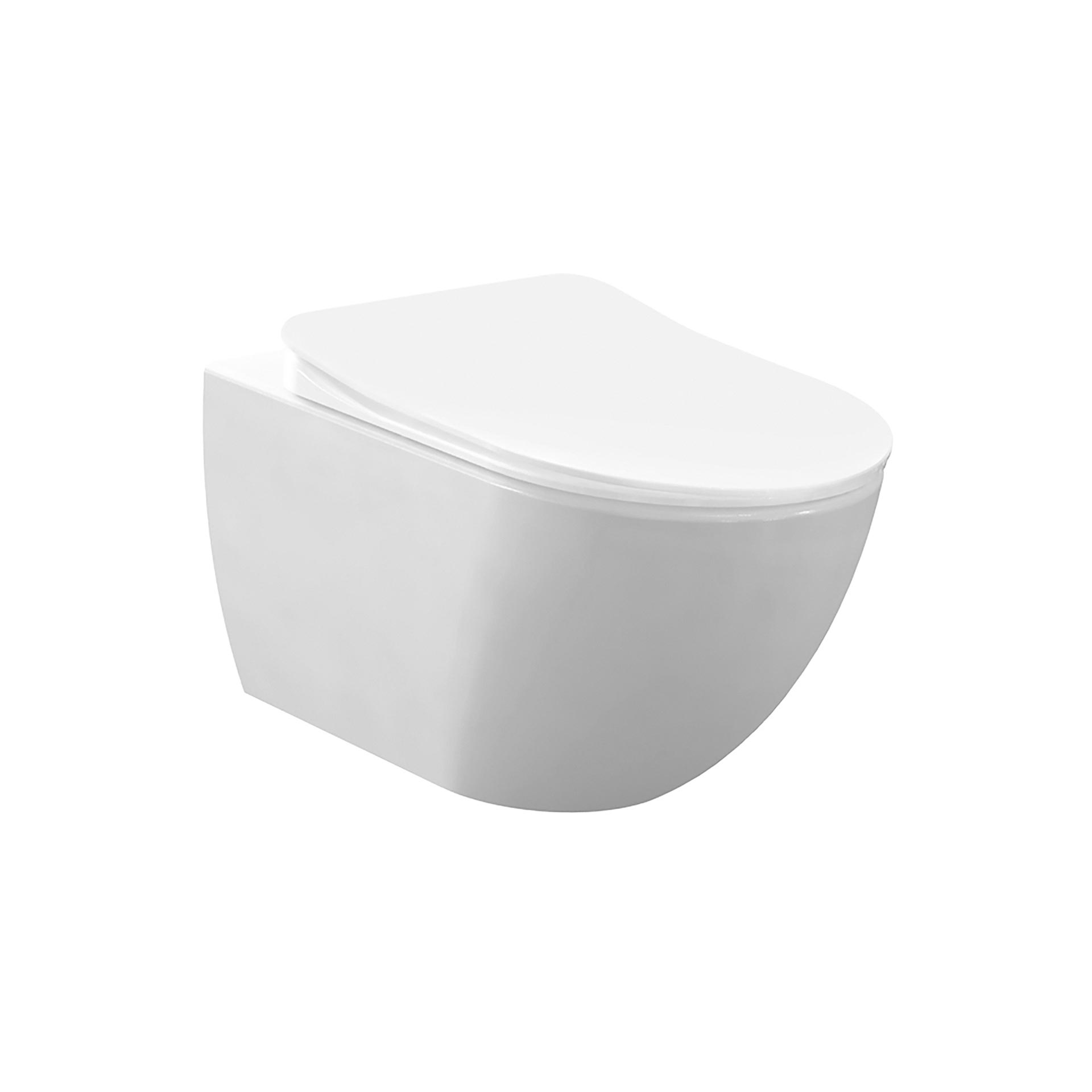 CREAVIT FREE HANGTOILET MET BIDET  - RANDLOOS - ZONDER ZITTING - GLANZEND WIT