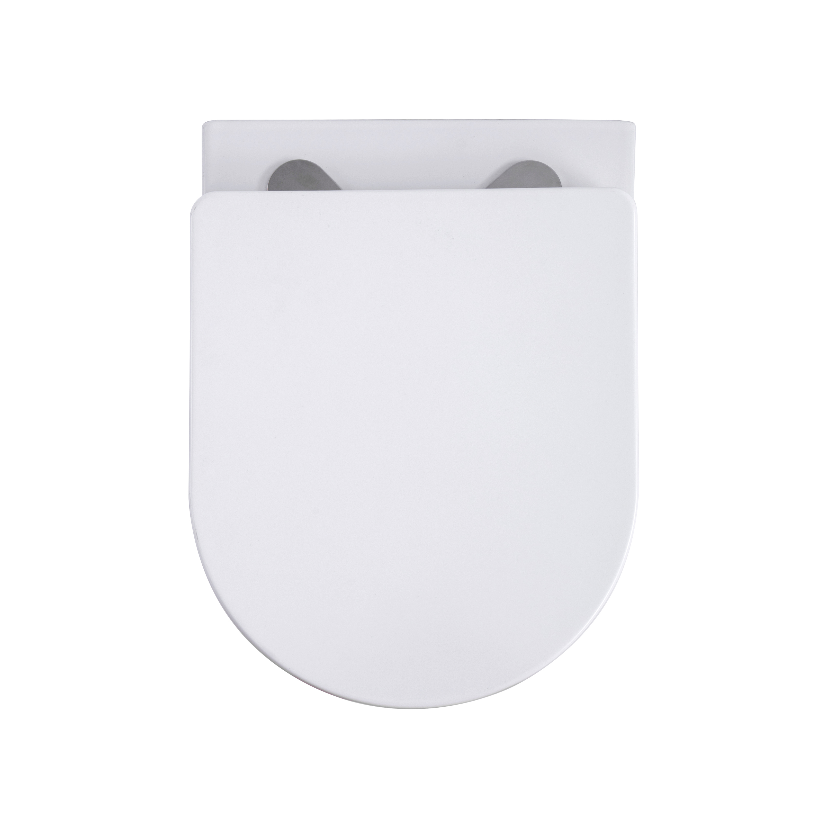 ALONI PRO HANGTOILET - 360° FLUSH - RANDLOOS - MET ZITTING - DUROPLAST - SOFT CLOSE - QUICK RELEASE - COMPACT 49 CM - 36X32X49 CM - GLANZEND WIT