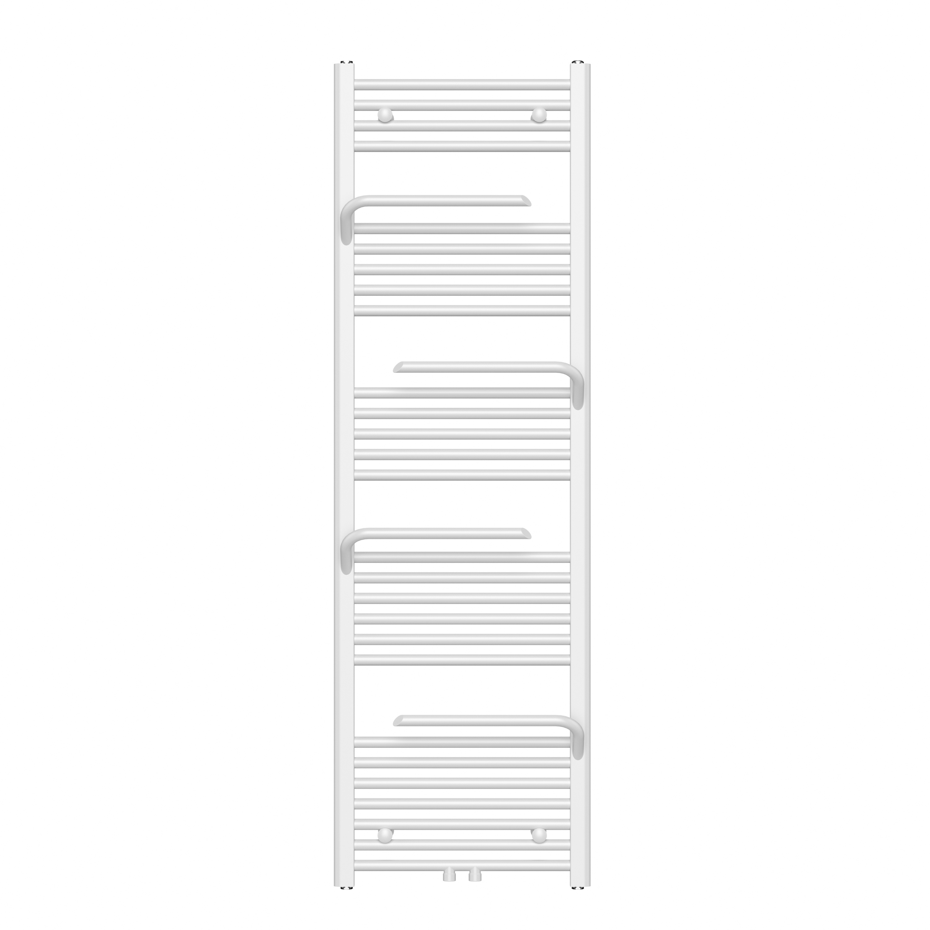 BELRAD HANDDOEKRADIATOR - MET HANDDOEKHOUDER - LINKS-RECHTS/MIDDENAANSLUITING - 669 WATT - 1600X500CM - GLANZEND WIT