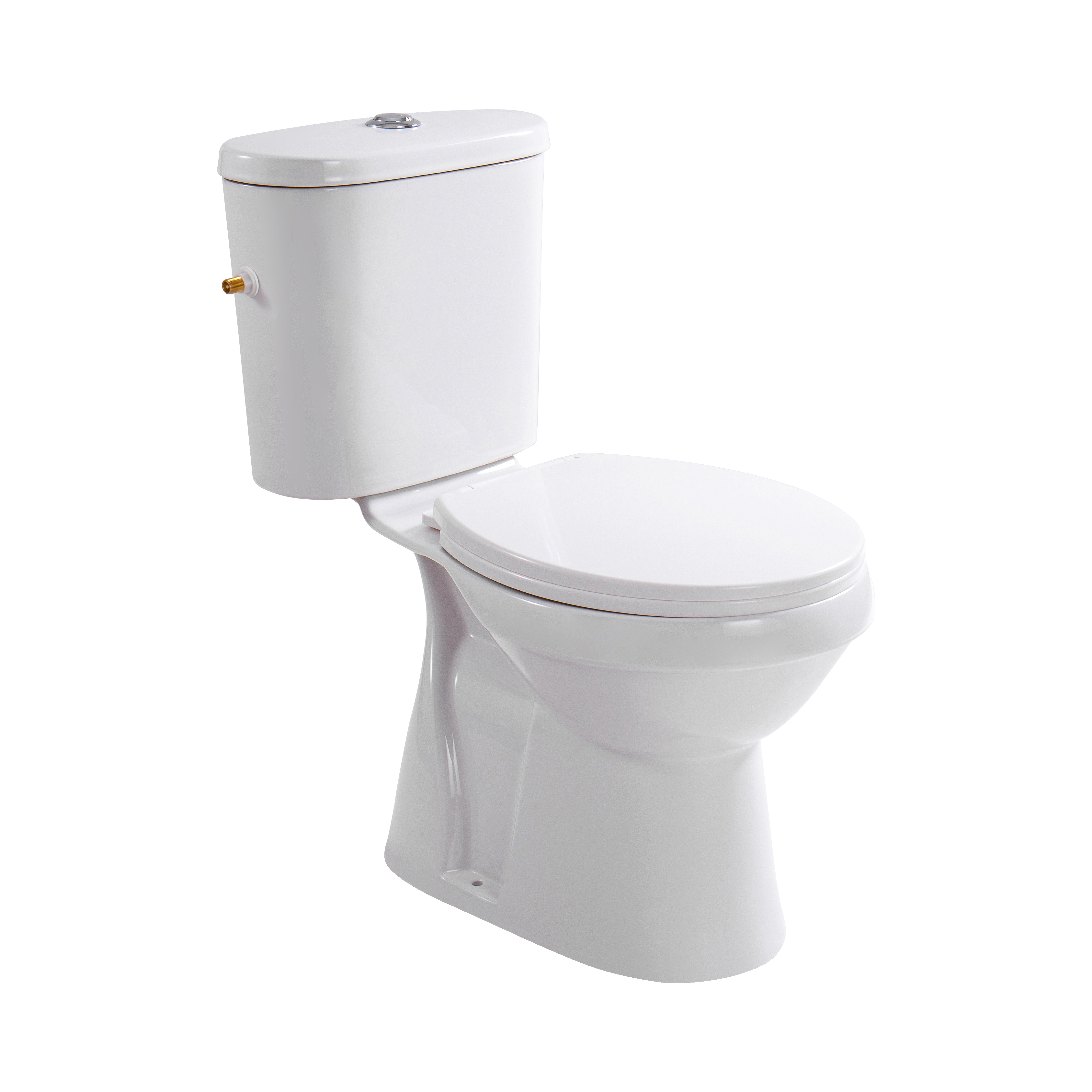 ALONI PRO5026 DUOBLOK - STAAND TOILET MET BIDET - RANDLOOS - S-TRAP - VLOERUITLAAT - MET RESERVOIR - MET SPOELMECHANISME - DUBBELE SPOELFUNCTIE 4/6L - MET ZITTING - SOFTCLOSE - QUICK RELEASE - 40X79X65 CM - WIT