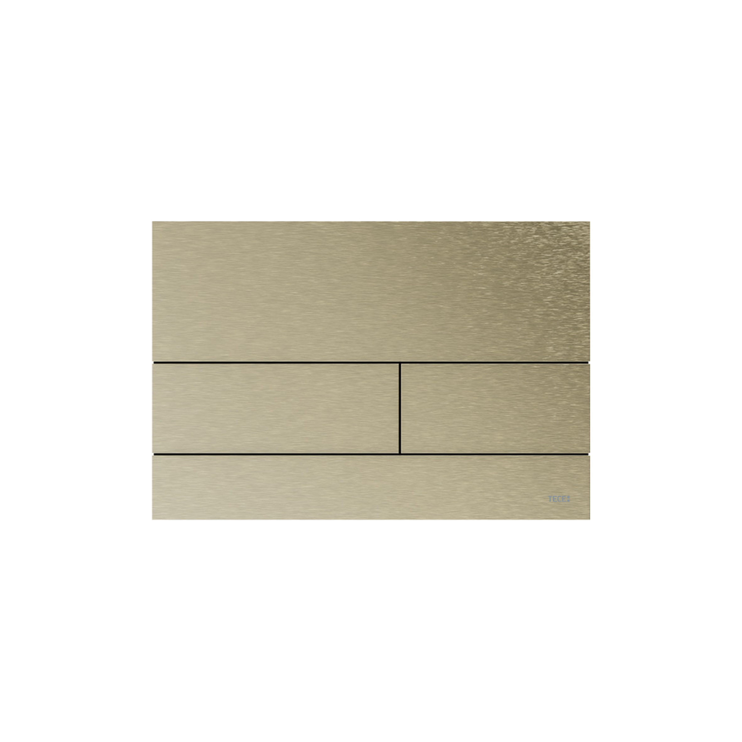 TECESQUARE II METAAL WC-BEDIENINGSPLAAT VOOR DUOSPOELTECHNIEK, GEBORSTELD NIKKEL (MET ANTI-VINGERPRINT)