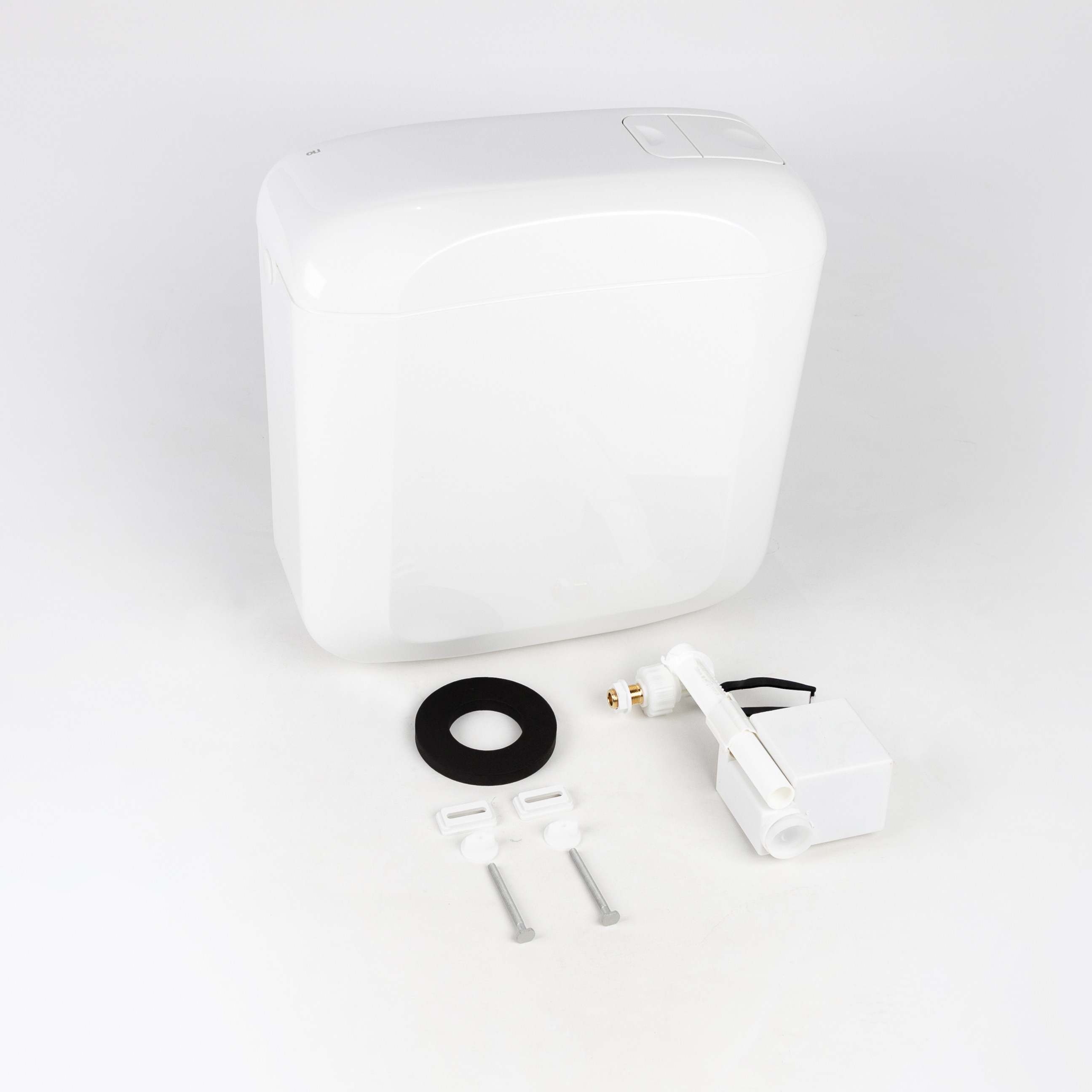 ALONI SAFORO TOILET CISTERN - DUAL FLUSH 3/6 L - WATER-SAVING - PLASTIC - GLOSSY WHITE