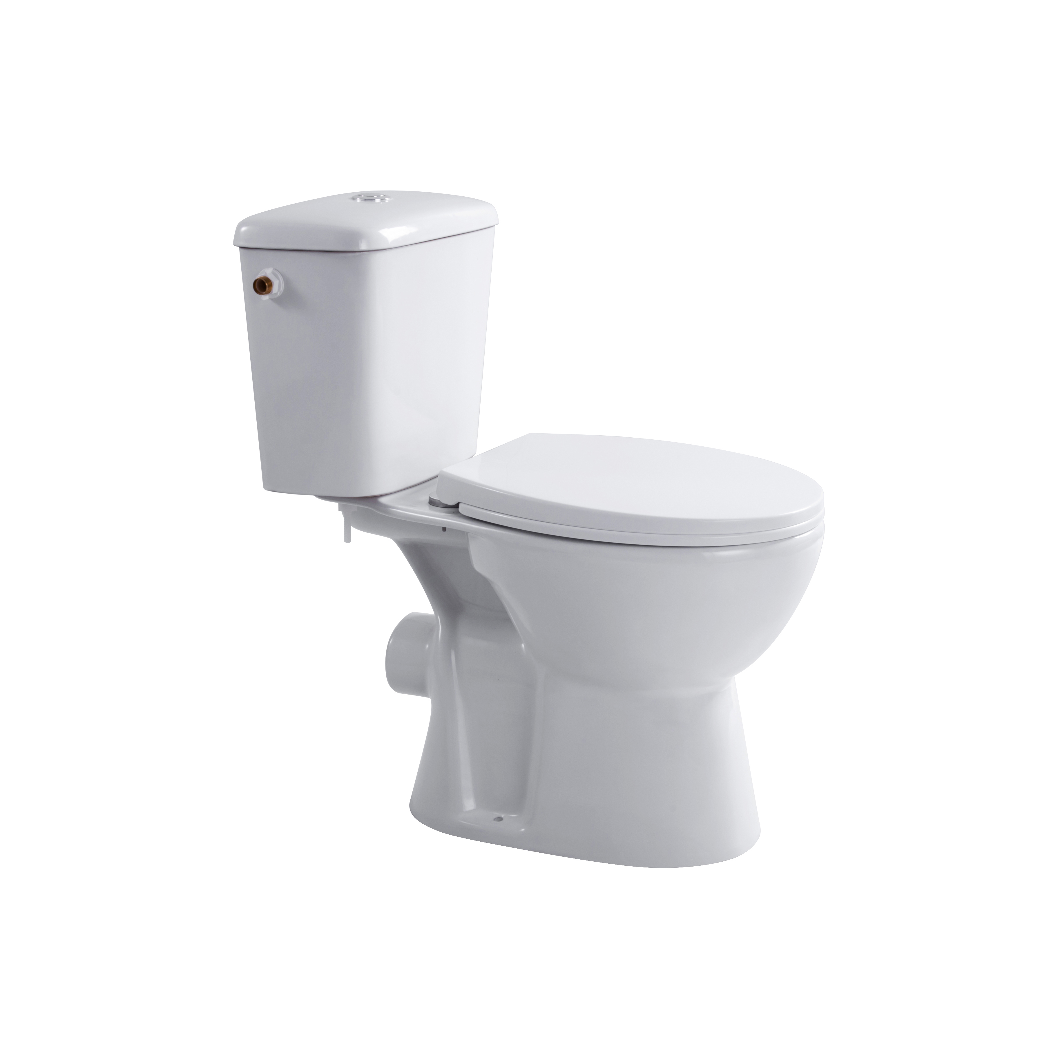 ALONI PRO DUOBLOC – FLOOR-STANDING TOILET – RIMLESS – P-TRAP – WALL OUTLET – WITH CISTERN – WITH FLUSHING MECHANISM – DUAL FLUSH 4/6L – WITH SEAT – SOFTCLOSE – QUICK RELEASE – 39X73X67 CM – GLOSSY WHITE