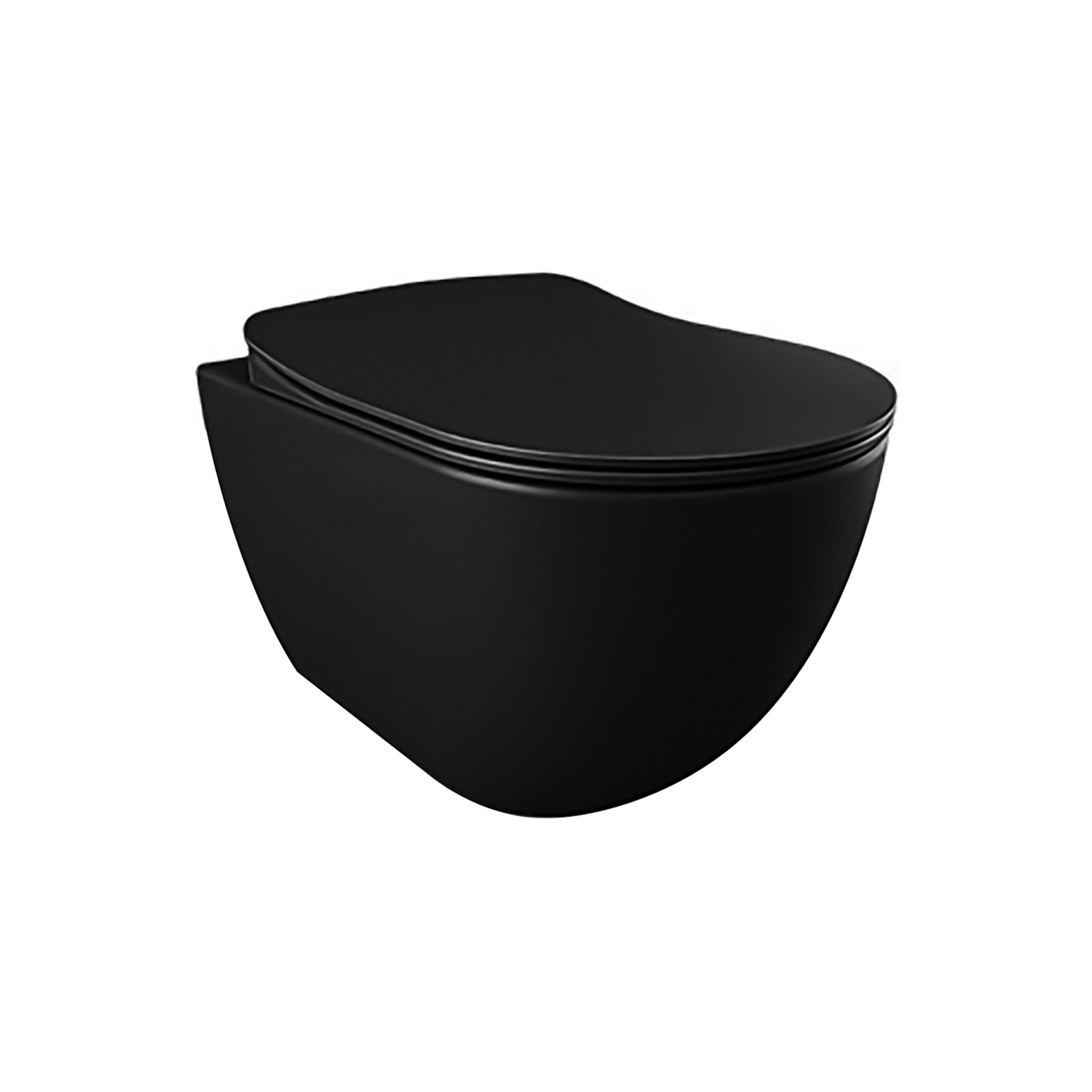 CREAVIT FREE HANGTOILET  - RANDLOOS - ZONDER ZITTING - MAT ZWART