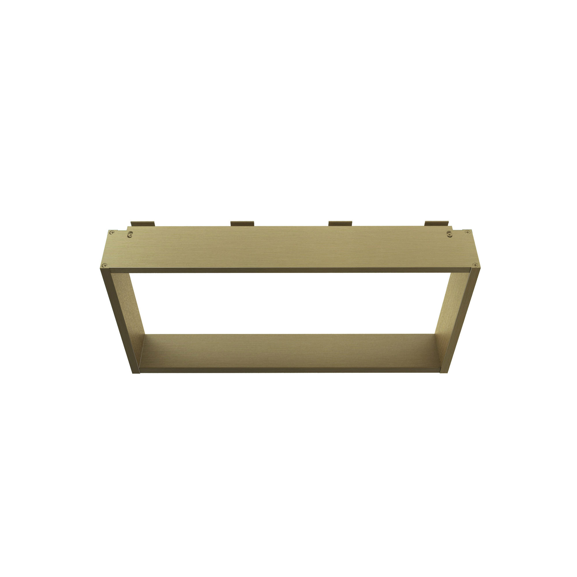 OPBOUWNIS VOOR DOUCHEWAND - 4 HANDDOEKHAKEN - ALUMINIUM - 60X30X8 CM - GEBORSTELD GOUD