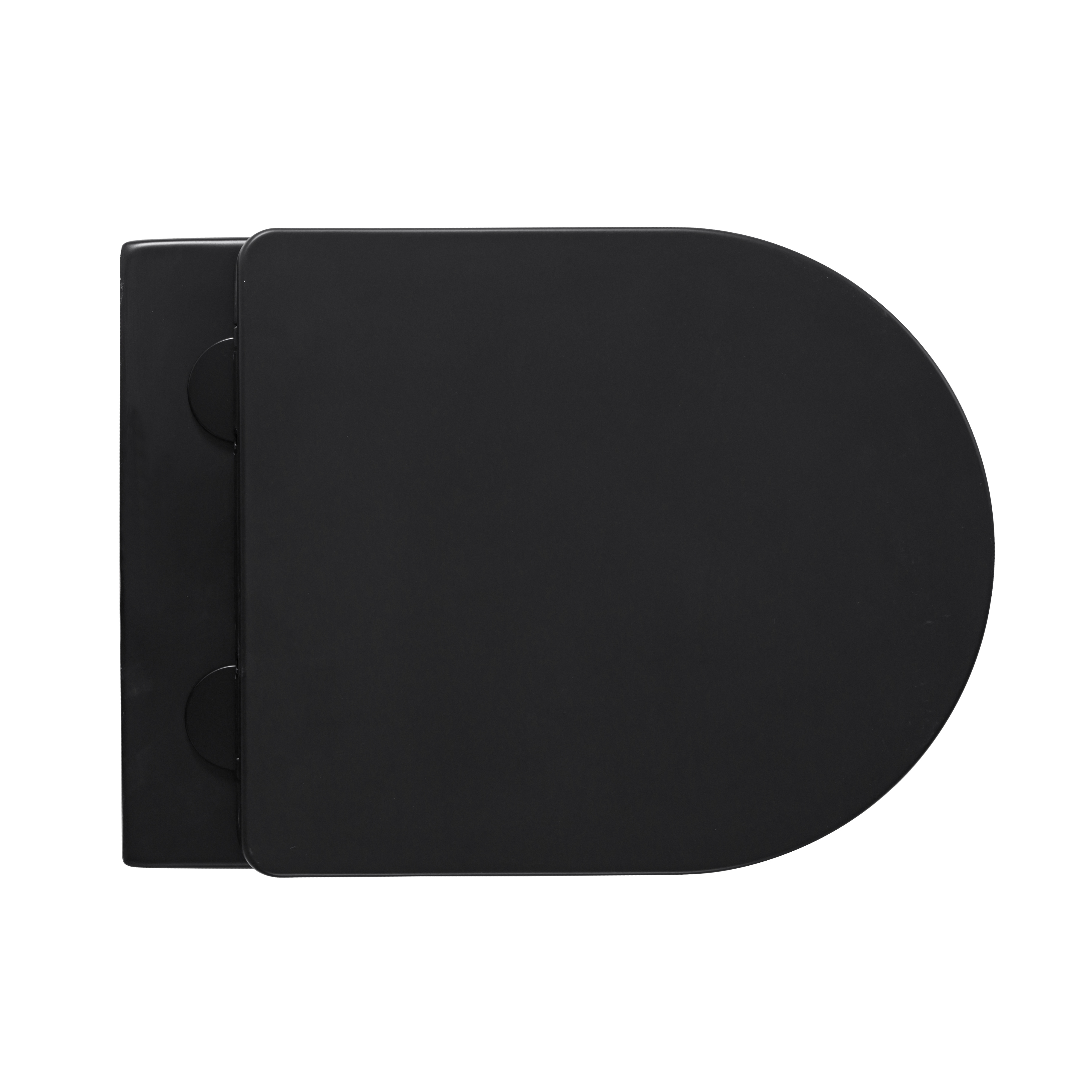 ALONI PRO WALL-HUNG TOILET – 360° FLUSH – RIMLESS – WITH SEAT – DUROPLAST – SOFT CLOSE – QUICK RELEASE – COMPACT 49 CM – 36X32X49 CM – MATT BLACK