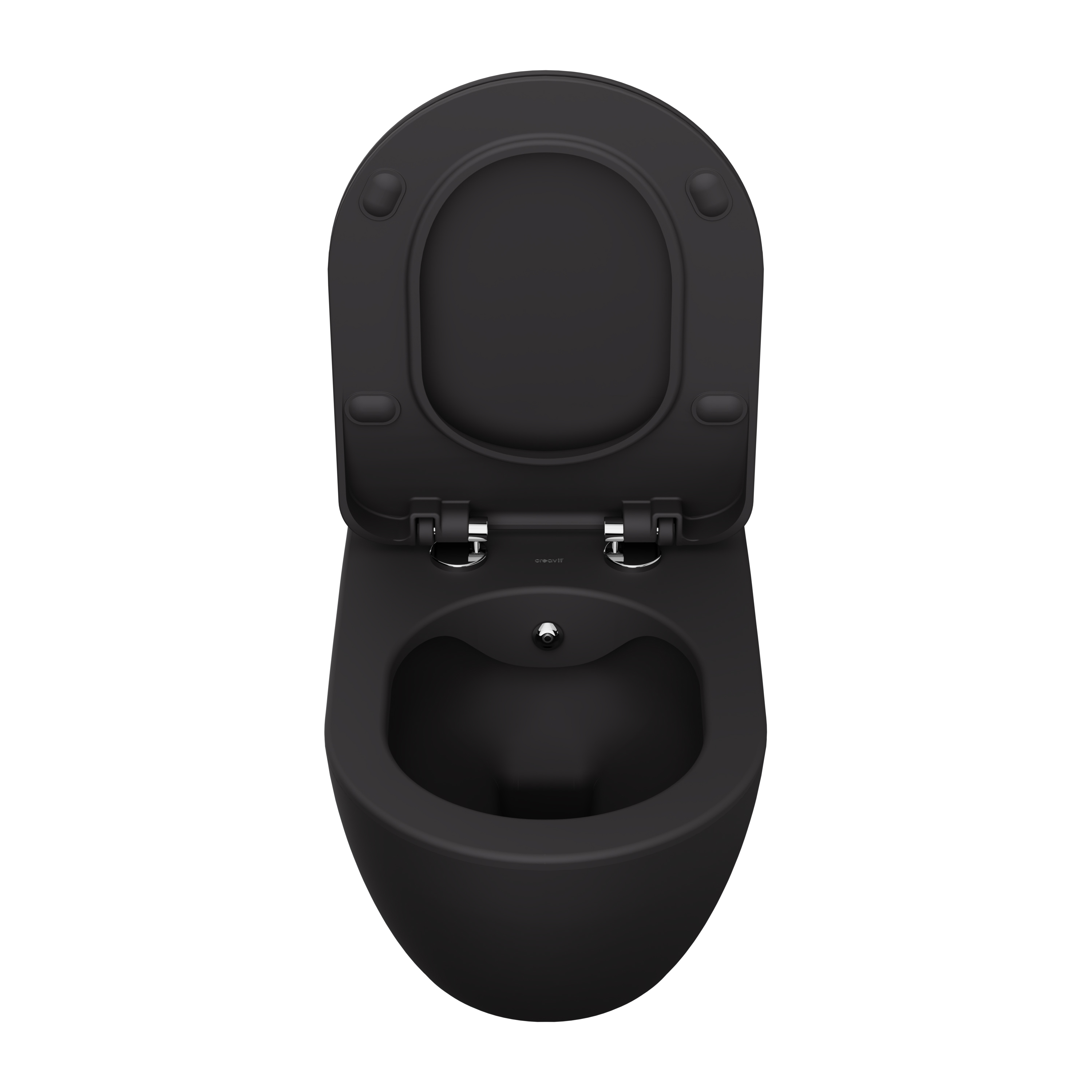 CREAVIT FREE HANGTOILET MET BIDET  - RANDLOOS - ZONDER ZITTING - MAT ANTRACIET