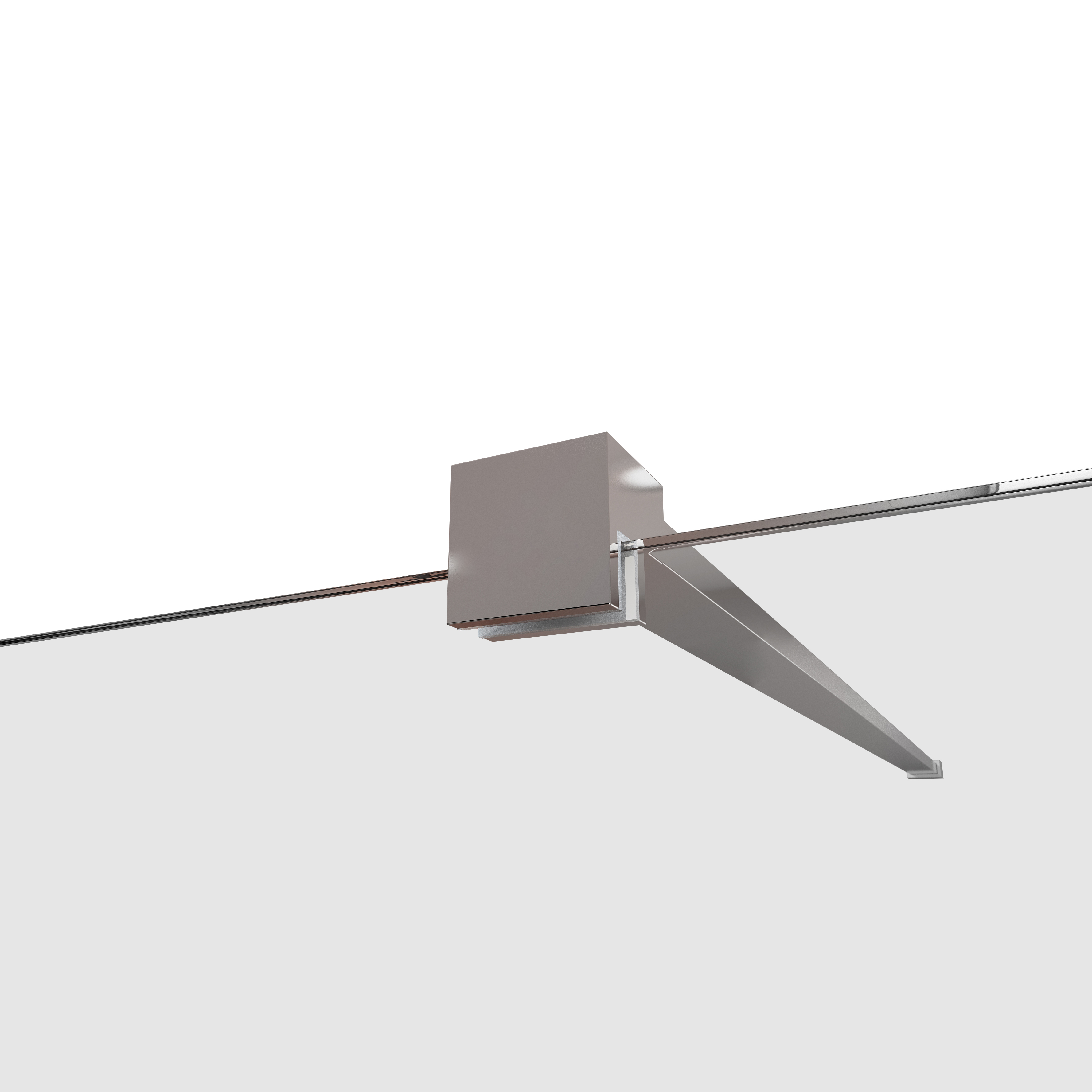ALONI ECO INLOOPDOUCHE - 1000 X 2000MM - CHROOM - HELDER GLAS