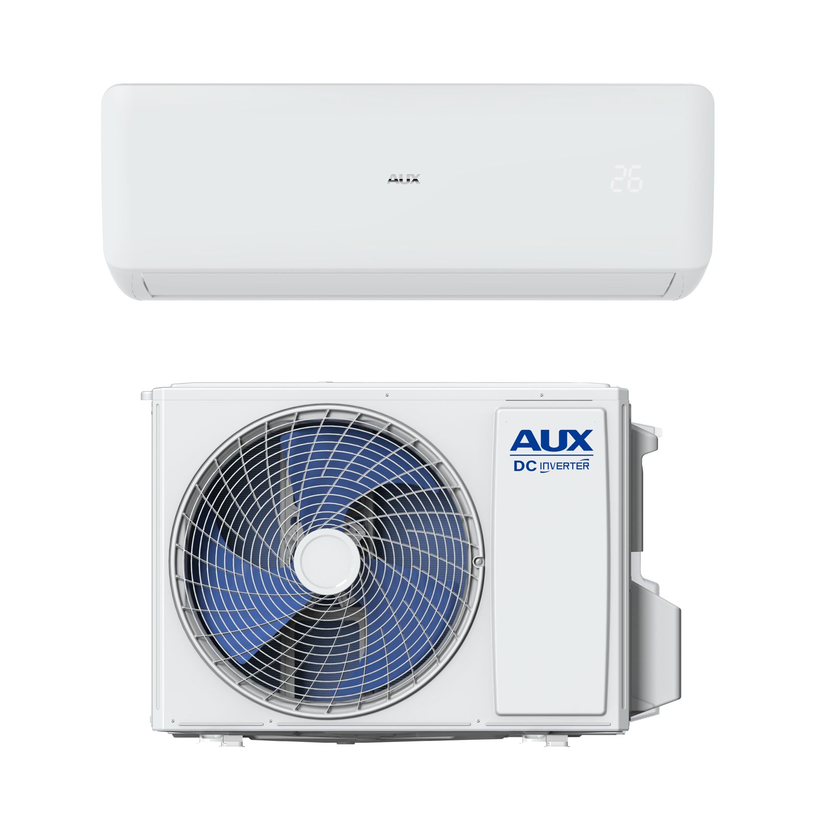 AUX SINGLE SPLIT AIRCO - BUITEN- EN BINNENUNIT - TOTAALPAKKET - KOELEN EN VERWARMEN - WIFI - 18000BTU - 5,1KW - R32 - WIT