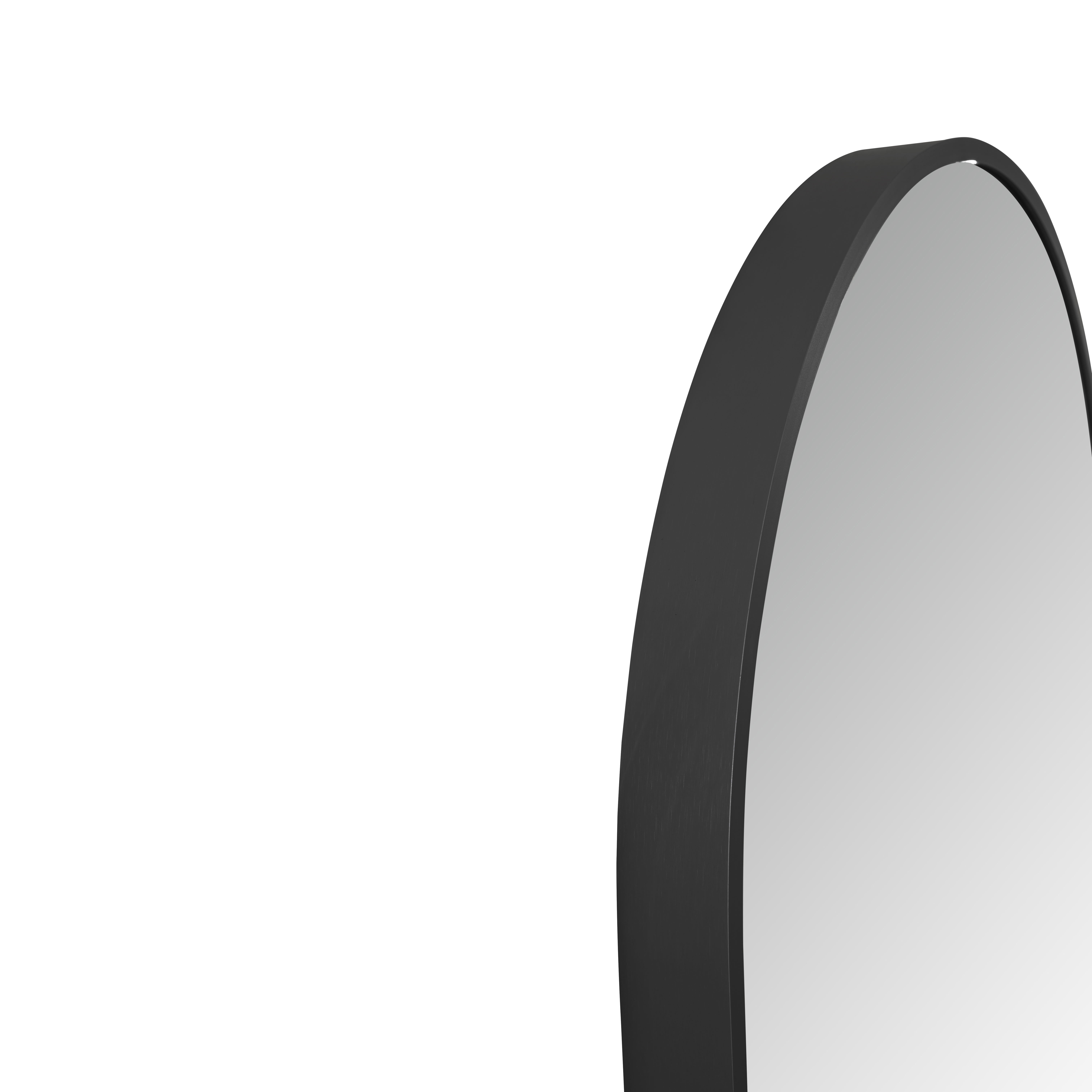 ALONI AVALO MIROIR - AVEC ÉCLAIRAGE LED - OVALE - AVEC CADRE - AVEC CHAUFFAGE - TEMPÉRATURE DE COULEUR LED 3500-6500K - 50X100CM - NOIR MAT