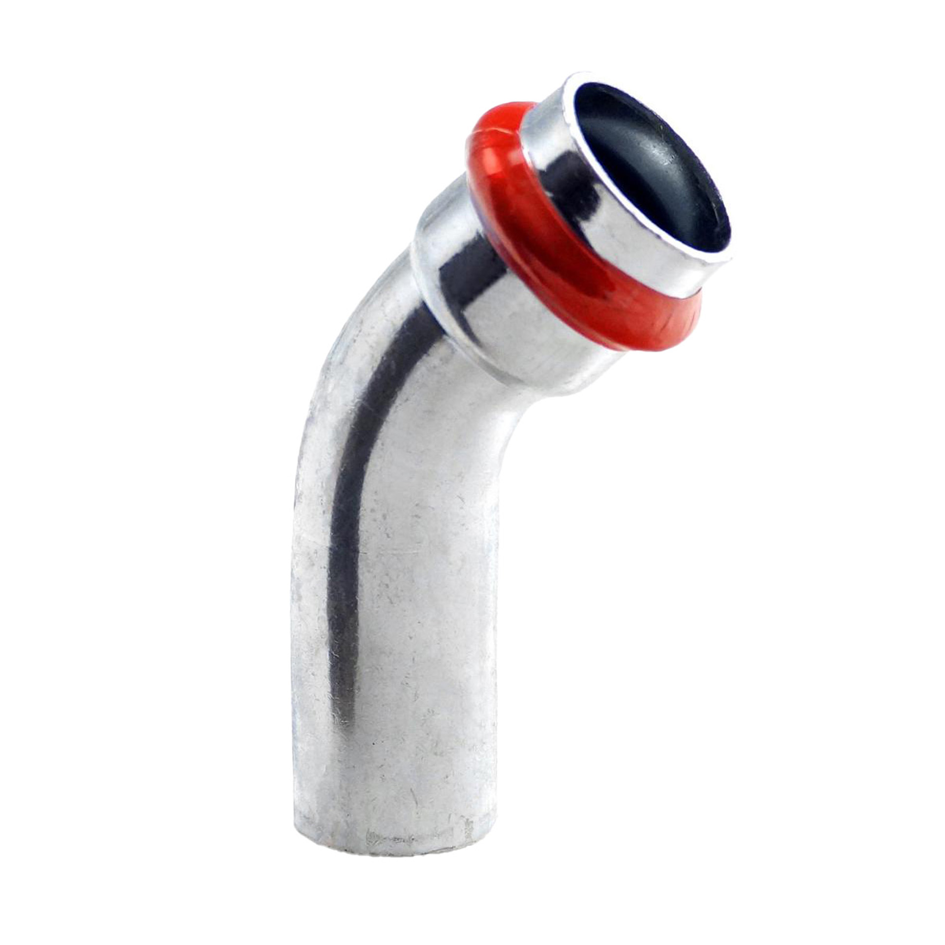 PRESS ACIER 'V'GALVANISÉ COUDE 45° MF 35 C23ZGVILBP
