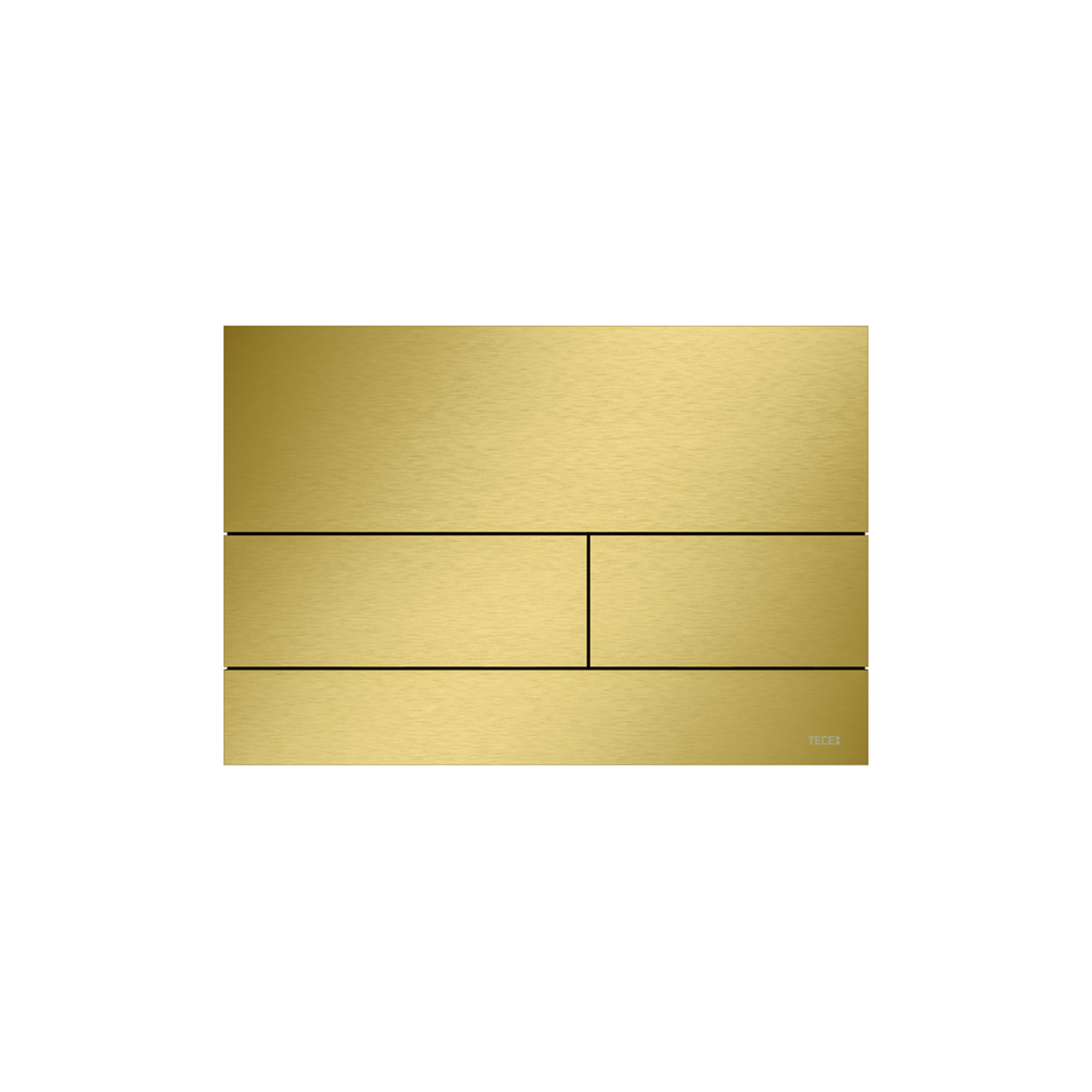 TECESQUARE II METAAL WC-BEDIENINGSPLAAT VOOR DUOSPOELTECHNIEK, GEPOLIJST OPTISCH GOUD (MET ANTI-VINGERPRINT)