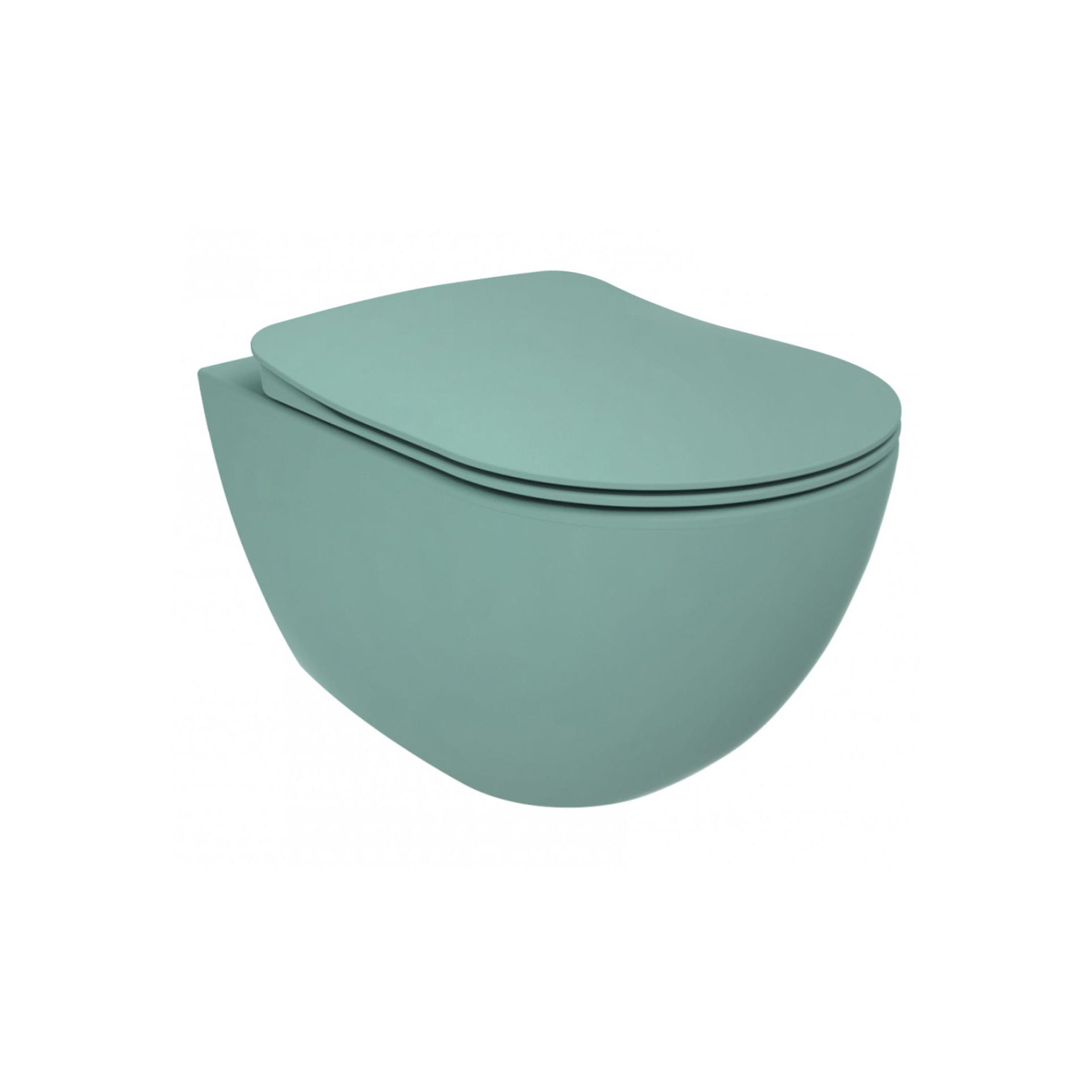 CREAVIT FREE HANGTOILET  - RANDLOOS - ZONDER ZITTING - MAT NIJLGROEN