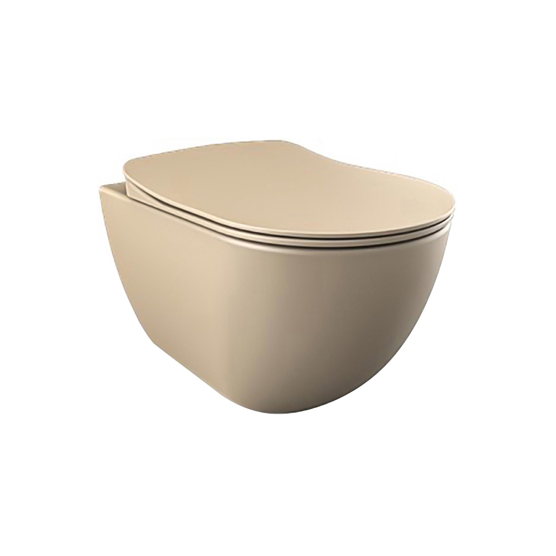 CREAVIT FREE HANGTOILET MET BIDET  - RANDLOOS - ZONDER ZITTING - MAT CAPPUCCINO