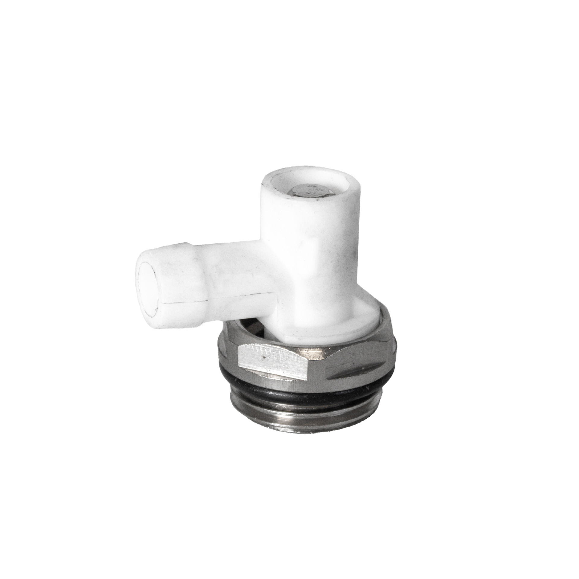 RADIATORKRAANTJE MET DRAAIENDE KOP EN LUCHTAFTAPPER+ORING 044 1/2
