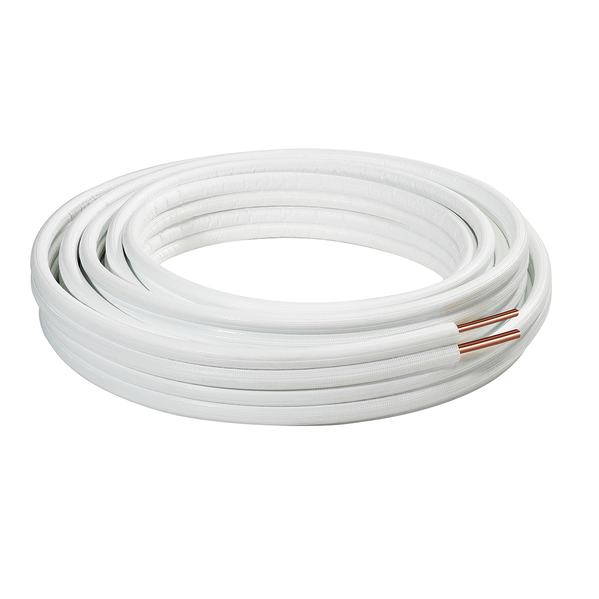 TUBE CUIVRE DOUBLE - PRÉ-ISOLÉ - SANS RACCORDS - CUIVRE - 1/4"-3/8" - ROULEAU 20M
