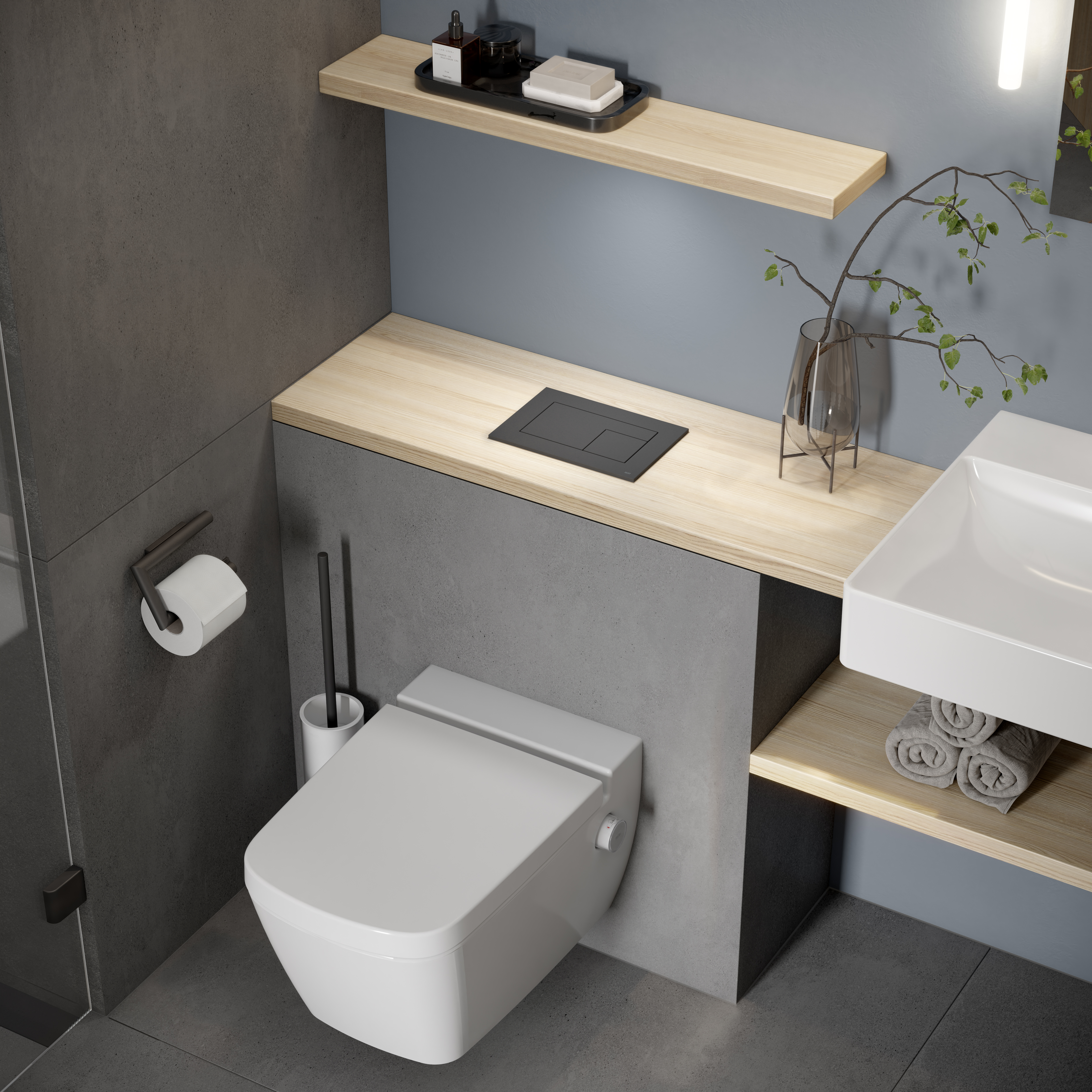 TECEONE WC MET DOUCHEFUNCTIE, KOUD WATER belgaqua