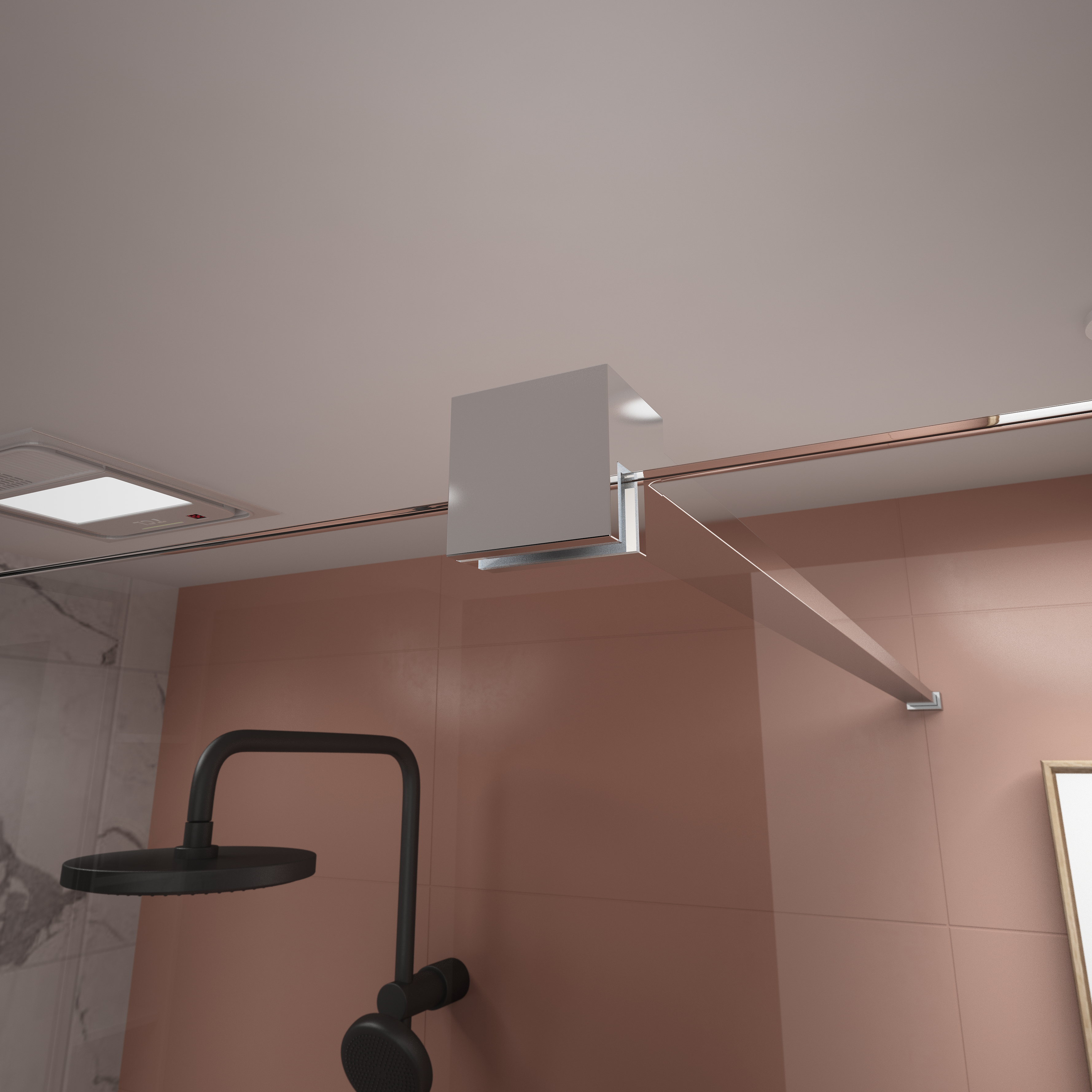 ALONI ECO INLOOPDOUCHE - 1000 X 2000MM - CHROOM - HELDER GLAS