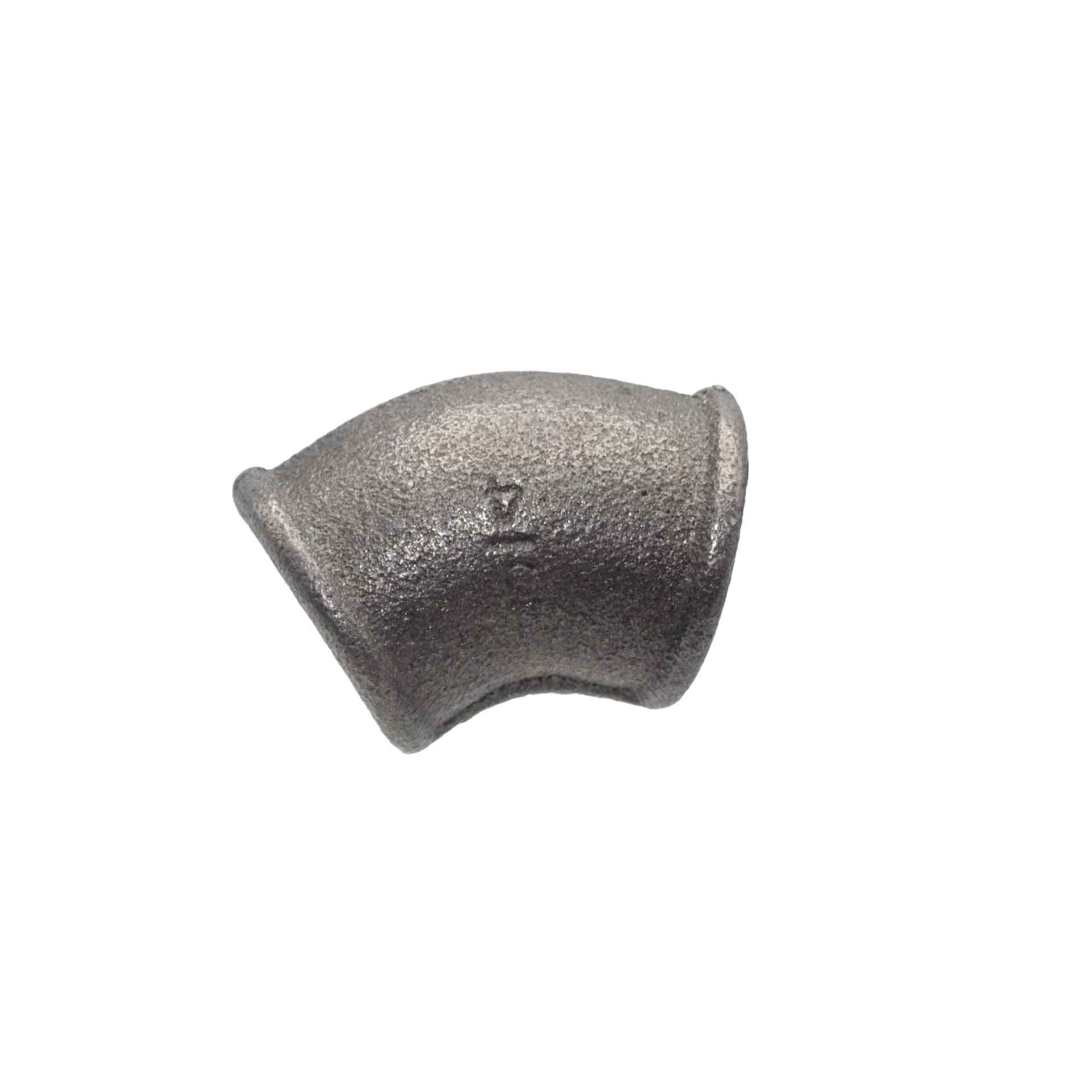KNIE 120 45° 3/4VRVR ZWART (RÉF  120 3/4 NOIR)
