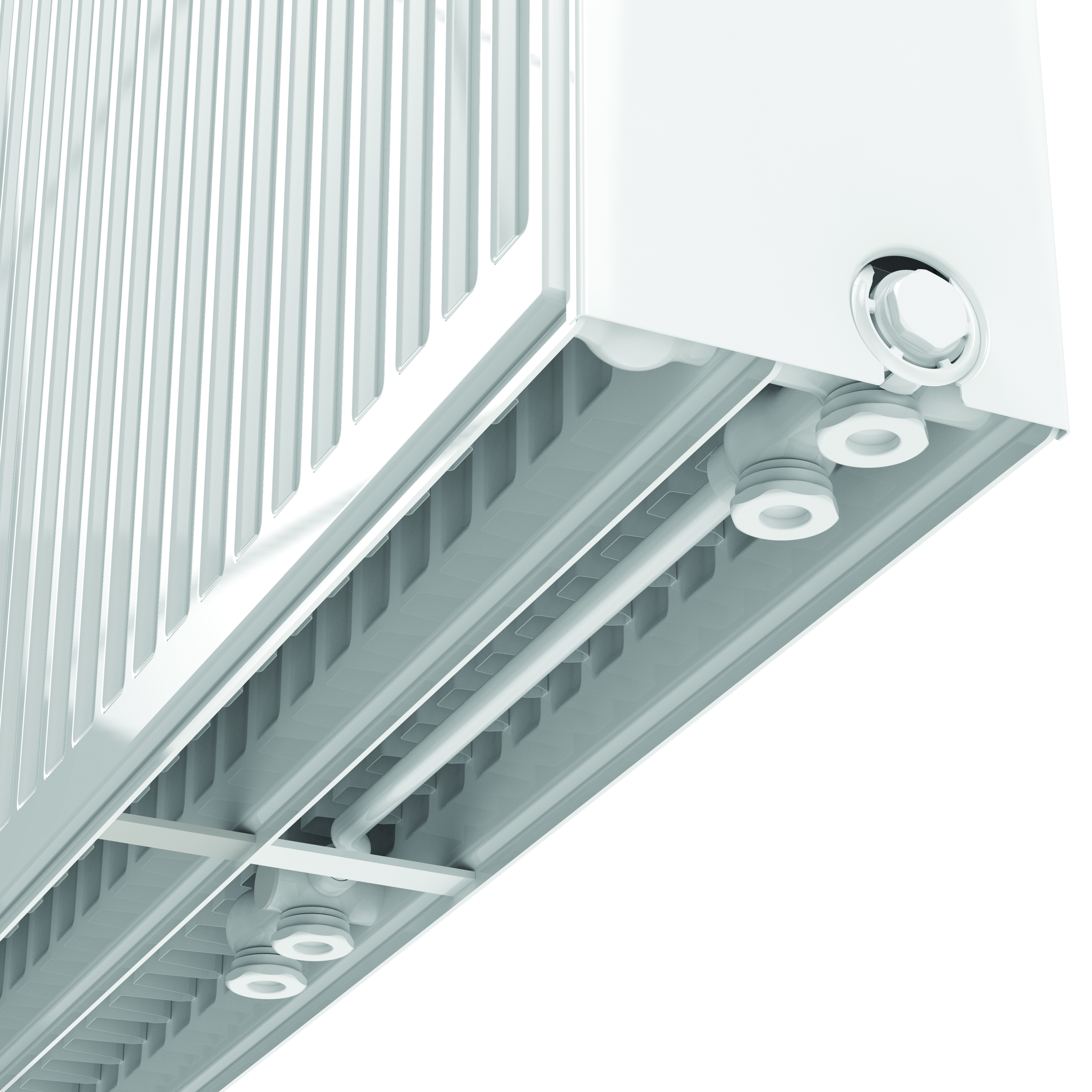 STELRAD NOVELLO PANEELRADIATOR - T33 - 8 AANSLUITINGEN - 300X2000MM - 2698W - GLANZEND WIT