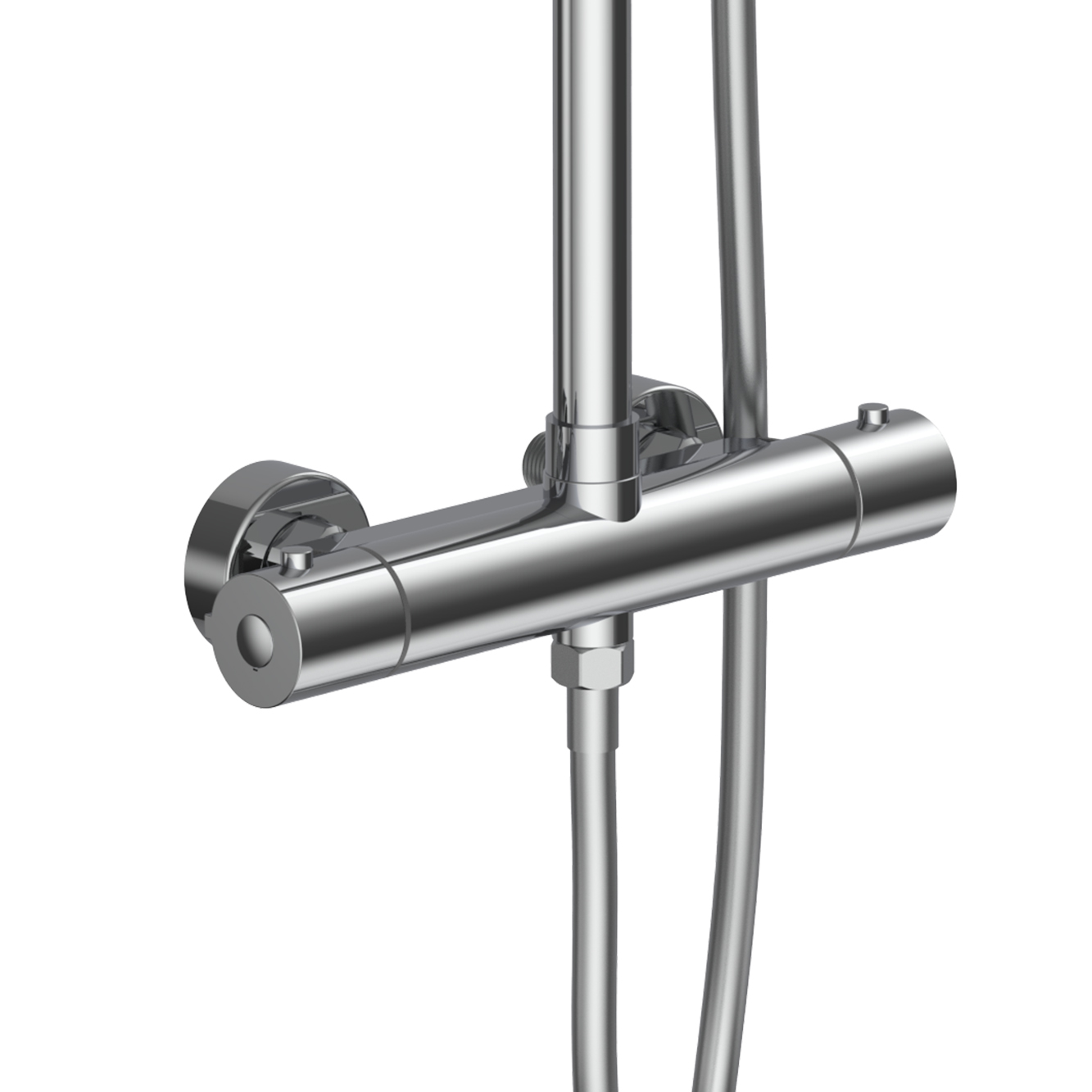 ALONI OPTIMA RONDO REGENDOUCHESET - THERMOSTATISCH - OPBOUW - COOL TOUCH - BELGAQUA - CHROOM