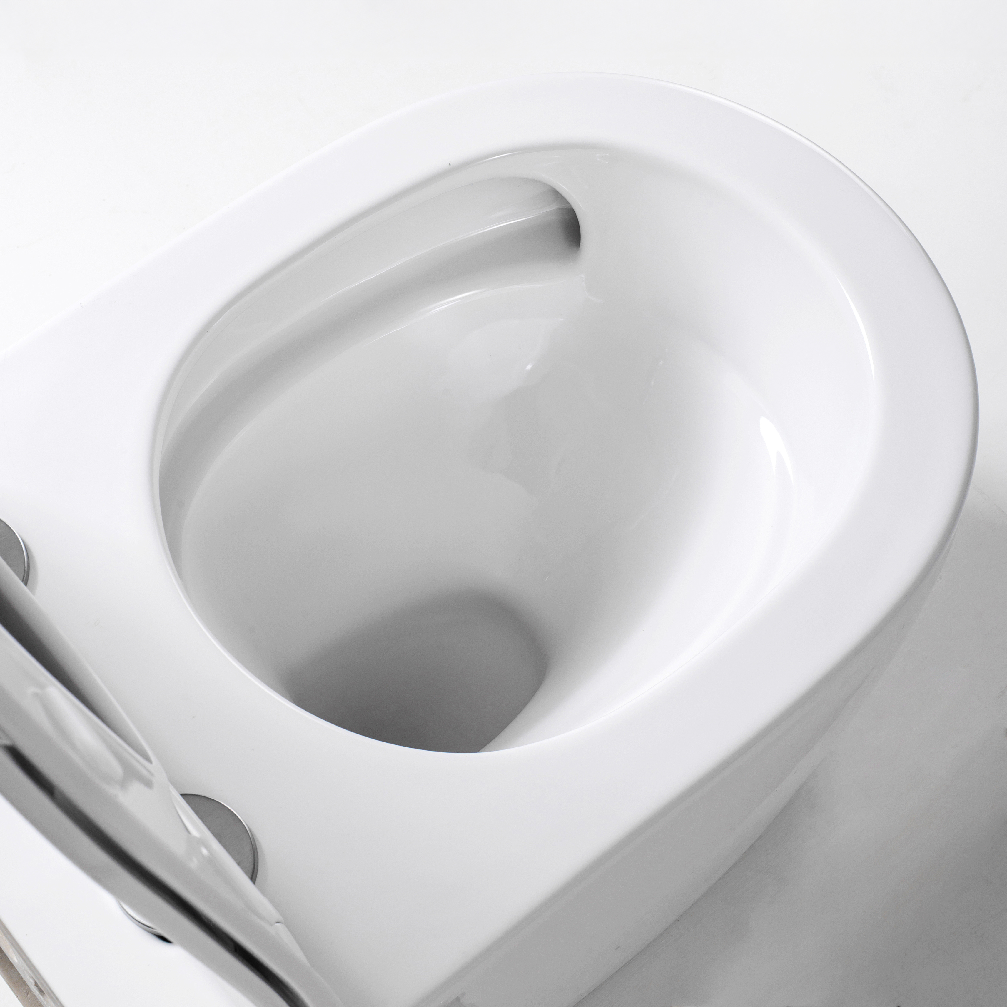 ALONI PRO HANGTOILET MET BIDET - 360° FLUSH - RANDLOOS - MET BIDETKRAAN KOUD EN WARM WATER - MET ZITTING - 52,5CM - GLANZEND WIT