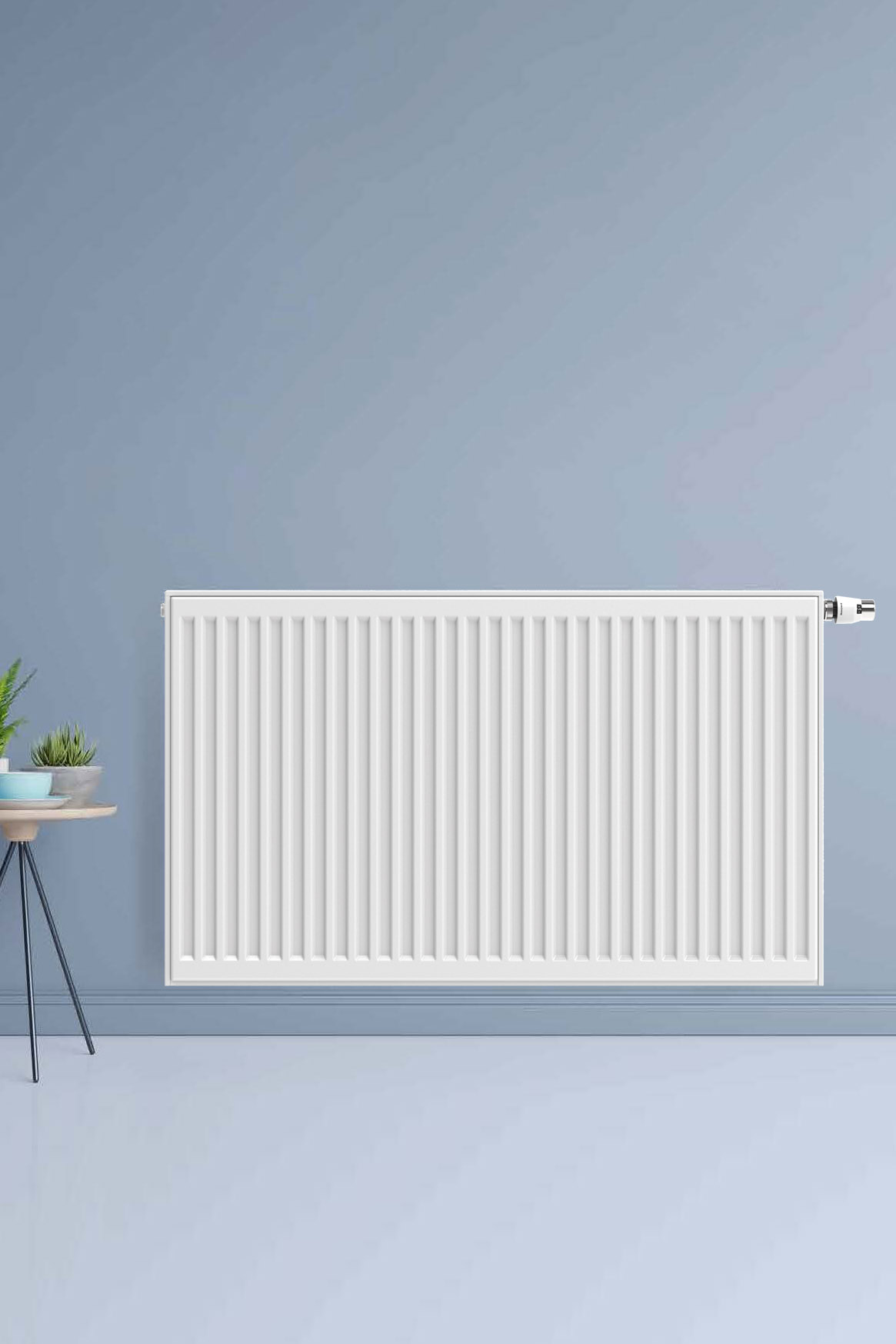 STELRAD NOVELLO PANEELRADIATOR - T33 - 8 AANSLUITINGEN - 300X2000MM - 2698W - GLANZEND WIT